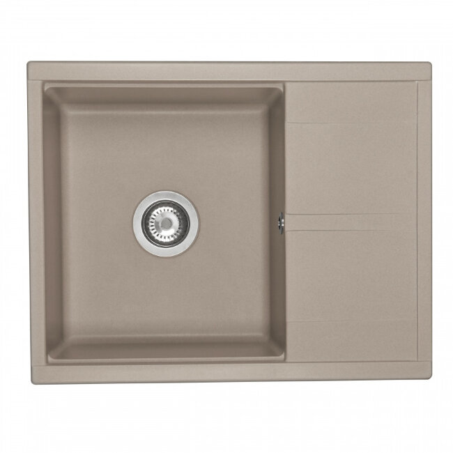 Мойка для кухни Делия 65 650x516x218 мм, прямоуг. с крылом, серый шелк Мойка для кухни Делия 65 650x516x218 мм, прямоуг. с крылом, серый шелк