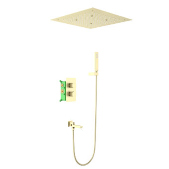 Душевая система встроенная с термостатом Timo Petruma SX-5019/17SM золото матовое Душевая система встроенная с термостатом Timo Petruma SX-5019/17SM золото матовое