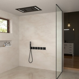 Душевая система встроенная с термостатом Timo Petruma SX-5229/03SM черный Душевая система встроенная с термостатом Timo Petruma SX-5229/03SM черный