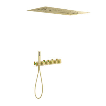 Душевая система встроенная с термостатом Timo Petruma SX-5329/17SM золото матовое Душевая система встроенная с термостатом Timo Petruma SX-5329/17SM золото матовое