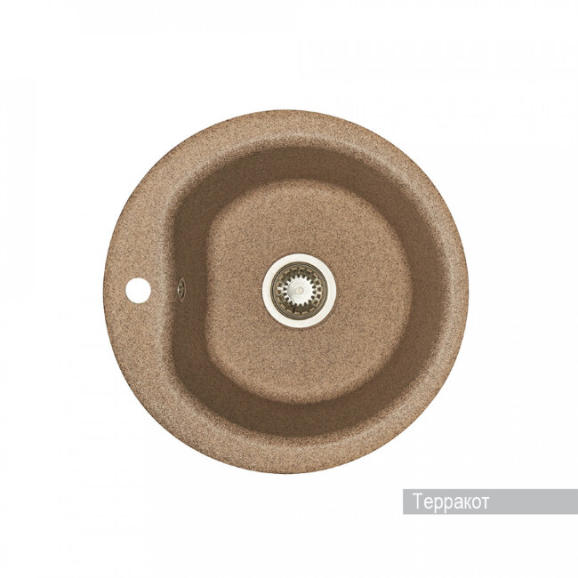 Мойка для кухни Мида 510x510x210 мм,круглая, терракот Мойка для кухни Мида 510x510x210 мм,круглая, терракот