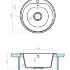 Мойка для кухни Мида 510x510x210 мм,круглая, терракот Мойка для кухни Мида 510x510x210 мм,круглая, терракот