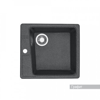 Мойка для кухни Парма 510x470x175 мм, квадратная, графит Мойка для кухни Парма 510x470x175 мм, квадратная, графит