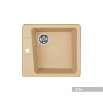 Мойка для кухни Парма 510x470x175 мм, квадратная, латте Мойка для кухни Парма 510x470x175 мм, квадратная, латте