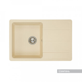 Мойка для кухни Аманда 780x510x211 мм, прямоуг. с крылом, шампань Мойка для кухни Аманда 780x510x211 мм, прямоуг. с крылом, шампань