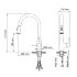 Смеситель для кухни с выдвижной лейкой Timo Saona 2336/03FL черный