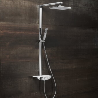 Комплект смеситель душевая стойка B&W U7785 хром Комплект смеситель душевая стойка B&W U7785 хром