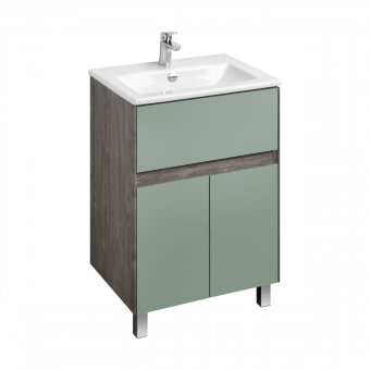 Тумба ФОРЕСТ 60, 1 ящ., 2 дв., дуб рошелье/сумеречный голубой (под раковину ЭЛИНА 60) Тумба ФОРЕСТ 60, 1 ящ., 2 дв., дуб рошелье/сумеречный голубой (под раковину ЭЛИНА 60)