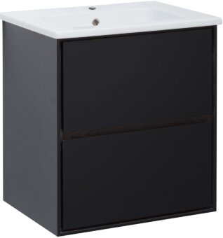Тумба под раковину Aquanet Милан 60 черный глянец Тумба под раковину Aquanet Милан 60 черный глянец