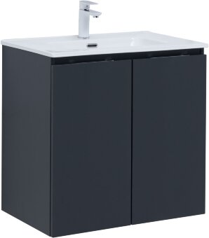 Тумба под раковину Aquanet Алвита New 70 2 дверцы, антрацит Тумба под раковину Aquanet Алвита New 70 2 дверцы, антрацит