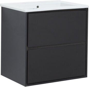 Тумба под раковину Aquanet Милан 65 черный глянец Тумба под раковину Aquanet Милан 65 черный глянец