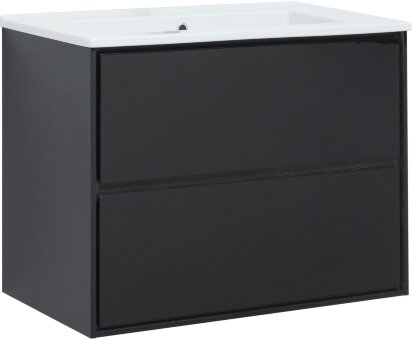 Тумба под раковину Aquanet Милан 85 черный глянец Тумба под раковину Aquanet Милан 85 черный глянец