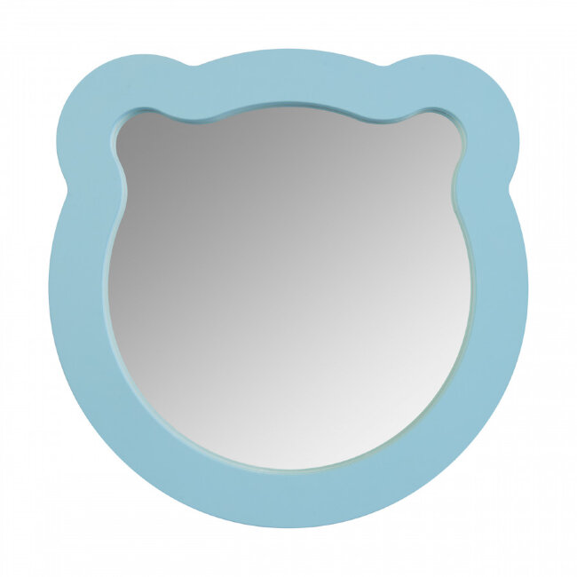 Зеркало КАСПЕР МИШКА, фигурное, голубой матовый Зеркало КАСПЕР МИШКА, фигурное, голубой матовый