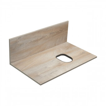 Столешница с панелью МИШЕЛЬ 80, дуб эндгрейн, универсальная Столешница с панелью МИШЕЛЬ 80, дуб эндгрейн, универсальная