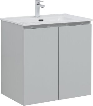Тумба под раковину Aquanet Алвита new 70 2 дверцы, серый Тумба под раковину Aquanet Алвита new 70 2 дверцы, серый
