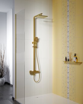 Душевая система с термостатом Timo Tetra-thermo SX-0169/17 золото матовое Душевая система с термостатом Timo Tetra-thermo SX-0169/17 золото матовое