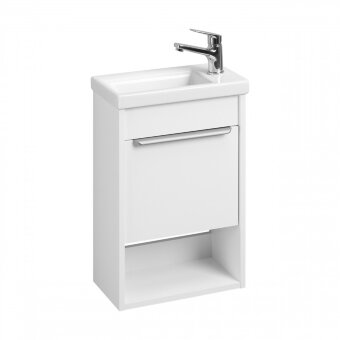 Тумба-умывальник ХОУП 40, 1 дв., подвесная, белый матовый (под раковину МИРАНДА 40) Тумба-умывальник ХОУП 40, 1 дв., подвесная, белый матовый (под раковину МИРАНДА 40)