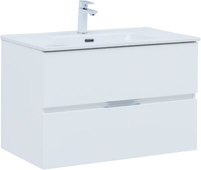 Тумба под раковину Aquanet Алвита New 80 2 ящика, белый матовый Тумба под раковину Aquanet Алвита New 80 2 ящика, белый матовый