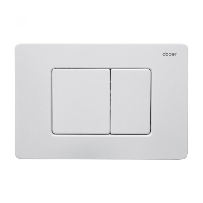 Кнопка смыва ABBER AC0120MW белая матовая Кнопка смыва ABBER AC0120MW белая матовая